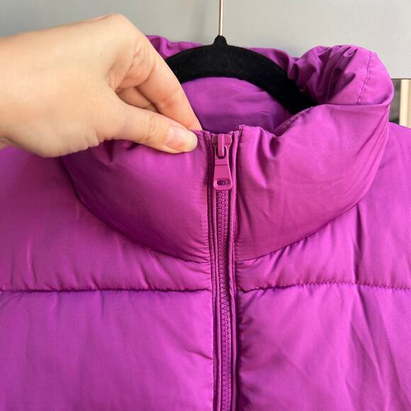 NEW Love Tree Magenta Purple Cropped Puffer Vest - Picture 5 of 8